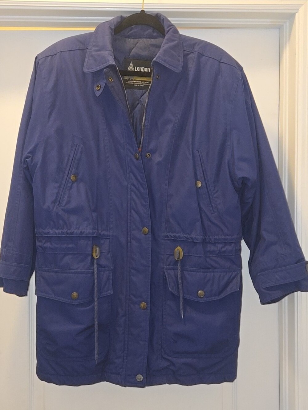 London Fog-Royal Blue Women's Utility Field Jacket/Parka - Size 10 Regular